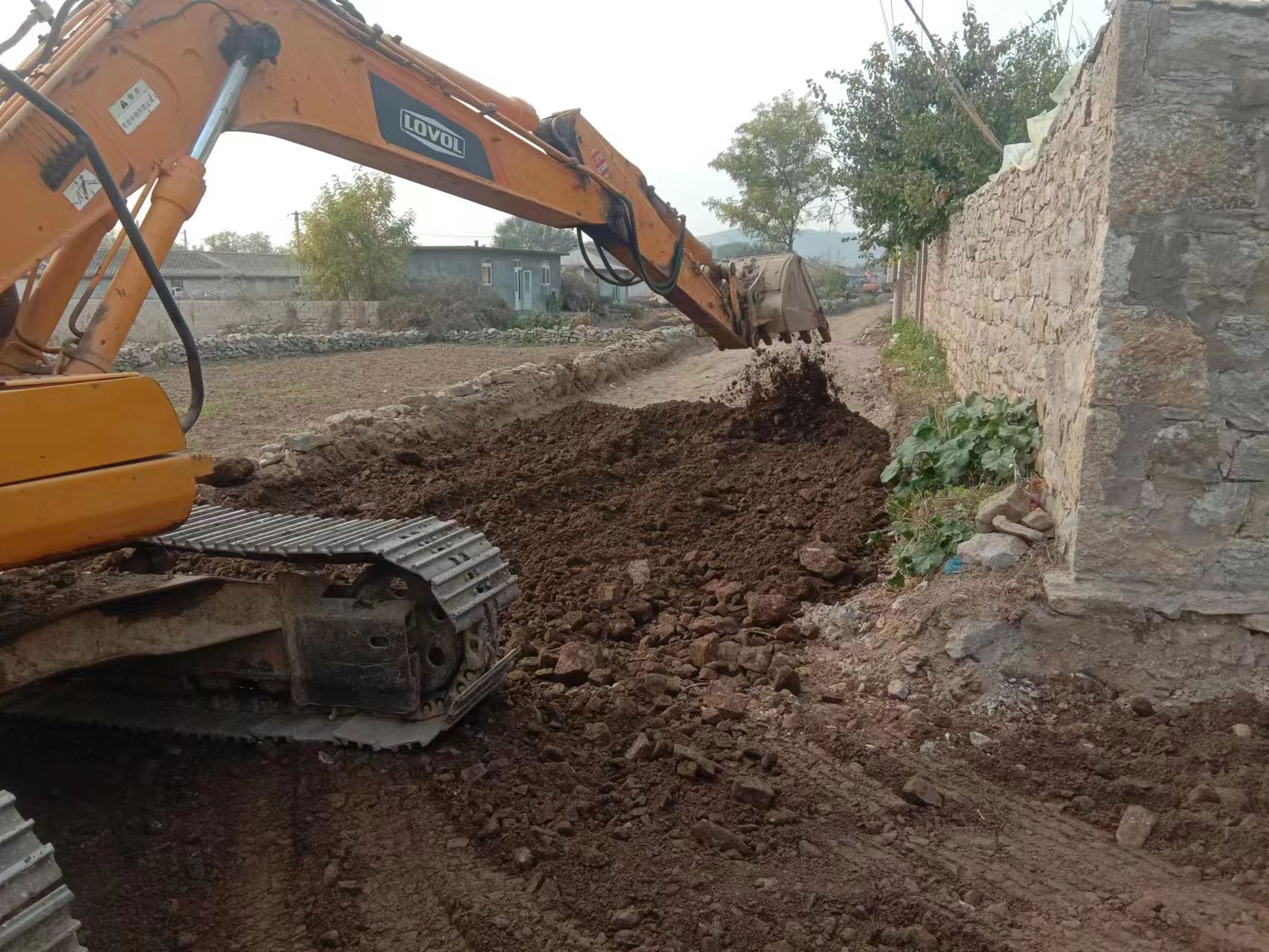 复州湾街道崔屯村农村道路工程施工