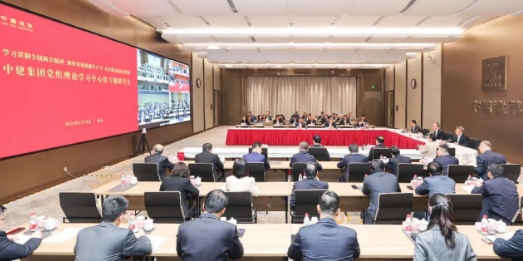 中建集团党组开展理论学习中心组联学，学习贯彻全国两会精神，专题研讨加快发展新质生产力